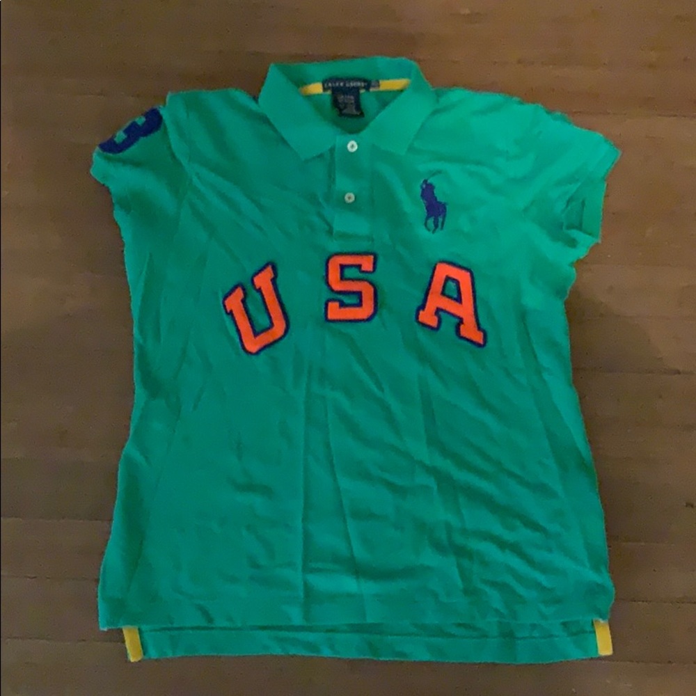 Green Polo top